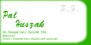 pal huszak business card