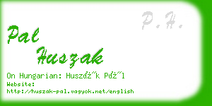 pal huszak business card
